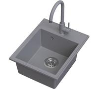 Ruvetti Tito Box lavello con rubinetto grigio/ LP_3200-TB4050GR_W