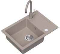 Ruvetti Tito Compact lavello con rubinetto e accessori beige/beige LP_3200-TC6244BE_W