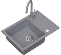 Ruvetti Tito Compact lavello con rubinetto e accessori grigio/ LP_3200-TC6244GR_W