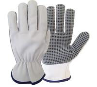 Ruvigrab Guanto conduttore in pelle con doppio palmo con punti in PVC