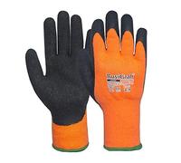 Ruvigrab - Guanto di supporto foderato in Terry anti-freddo, rivestimento in lattice con finitura sandy