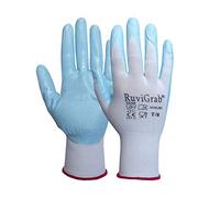 Ruvigrab - Guanto supporto in nylon, rivestimento nitrile alimentare