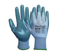 Ruvigrab Guanto supporto in poliestere, rivestimento in nitrile nero