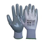 Ruvigrab - Guanto supporto in tessuto, rivestimento in nitrile grigio