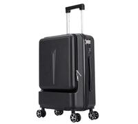RUVOO Bagaglio Valigia Trolley Valigia Portabagagli Con Apertura Frontale Trolley ABS+PC Spinner Con Scomparto Tascabile Valigie Trolley (Color : A, Size : 24in)