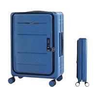 RUVOO Bagaglio Valigia Trolley Valigie Pieghevoli Carrello Regolabile Bagaglio A Mano Valigia Portatile Aperta Anteriore Valigie Trolley (Color : D, Size : 24 inch)