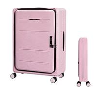 RUVOO Bagaglio Valigia Trolley Valigie Pieghevoli Carrello Regolabile Bagaglio A Mano Valigia Portatile Aperta Anteriore Valigie Trolley (Color : E, Size : 20 inch)