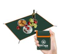 RUVVDR Telo Picnic Impermeabile Coperta Picnic Leggero Telo Mare con 4 Picchetti A Terra,Stuoia Spiaggia per Campeggio, Parco, Giardino, Montagna, Viaggi,Lavatrice,Pieghevole (Verde, 70 X 110 CM)