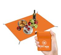 RUVVDR Telo Picnic Impermeabile Coperta Picnic Leggero Telo Mare con 4 Picchetti A Terra,Stuoia Spiaggia per Campeggio, Parco, Giardino, Montagna, Viaggi,Lavatrice,Pieghevole (Arancione, 70 X 110 CM)