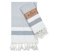 Ruvy Home Basics - Set di 2 asciugamani turchi per bagno, 18 x 40 cm, 100% cotone, asciugamani da bagno e asciugamani decorativi, per bagno, cucina, yoga, palestra, spa, tè, strofinaccio, viso, grigio
