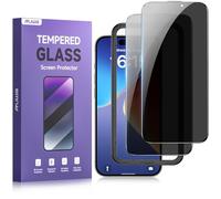 ruwa Pellicola protettiva privacy per iPhone 15 Plus [6,7 pollici] [2 pezzi] in vetro temperato con cornice di facile installazione, antigraffio, anti-peep, copertura completa