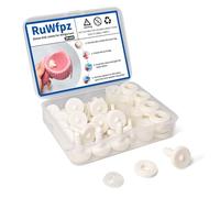 RuWfpz Giunti per bambole per Amigurumi all'uncinetto, 20 mm, 13/16", set di 20 giunti di sicurezza in plastica per animali di peluche, amigurumi mobili bianchi per braccia gambe collo