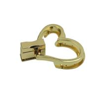 RUWLFE 10 Pezzi di Chiusura a Forma Cuore for Borse, Chiusure in Metallo for, a Tracolla, borsette, a Scatto, Fai da Te per Borsa(Gold)