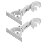 RUWLFE 2 Supporti for aste for Tende Regolabili, staffe for ferramenta da soffitto, estensore for Asta di Montaggio, Senza Foratura per Bastoni Doppi in Ambienti