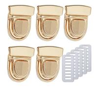 RUWLFE 30 Pezzi di Fermagli in Metallo for Borse, Chiusure a Scatto for, a for Fai da Te, Accessori for e ferramenta per Borsa(Gold)