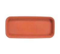 RUWLFE 4 Pezzi da Giardino sottovaso Rettangolare for Piante, vassoi antigoccia for Interni ed Esterni, piattini in plastica per Giardini Interni Ed Esterni(Red,14x30cm)