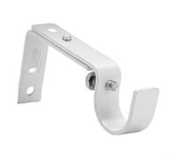 RUWLFE 4 staffe for Tende, for aste for Regolabili for stabili e sicure per Bastoni Doppi in Ambienti(White)