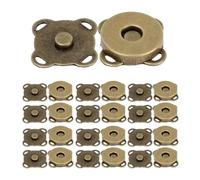 RUWLFE 50 Pezzi di Bottoni Automatici, Fermagli for Borse, Portafogli, Parti Artigianali, Mini Fibbie ad Assorbimento, Fai da Te, Artigianato all'Ingrosso per Borsa(Bronze - 18mm)
