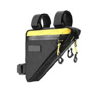 RUWLFE Borsa Bici Telaio Borsa for Telaio Bici Strumento di stoccaggio Triangolare for traversa for Bicicletta Resistente all'Acqua Ciclismo for Bici da Strada Gravel Bikepacking(Yellow)