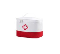 RUWLFE Borsa for la conservazione dei medicinali di grande capacità, borsa portatile multiuso for il salvataggio, organizer for, kit emergenza medica per Casa, Esterno(White-Red)