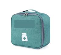 RUWLFE Borsa for medicinali portatile da viaggio, con cerniera, piccola borsa medica, scatola di pronto soccorso per Casa, Esterno(Green)
