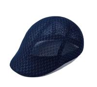 RUWLFE Cappello da Sole Estivo Traspirante, Berretto a Rete Cava, Tinta Unita, Protezione Solare, Uomo e Donna per Uomo(Dark Blue)