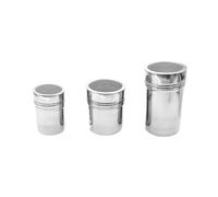 RUWLFE Cospargere in acciaio inossidabile 4 pezzi per Farina di Caffè | Bottiglia di condimento for strumento shaker for farina, zucchero, cacao, cioccolato, for spezie(S)