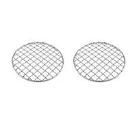 RUWLFE Griglia da Campeggio, Rete Quadrata Rotonda, for Grigliare, Cucinare, Picnic all'aperto, Barbecue, pentola, Porta Legna per Barbecue(2PCS Round)