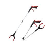 RUWLFE Pinza Raccogli Oggetti 2 pz Pieghevole Pinza Extender Utensili A Mano Portatile Garbage Grabber Pick Up Strumenti for La Pulizia della Casa Pinze Igienico-sanitarie Strumenti(Red(82cm))