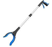 RUWLFE Pinza Raccogli Oggetti Raccoglitrice di rifiuti da 2 Pezzi con Morsetto Rotante a 360 Gradi, Leggera e Resistente, for Anziani, Strumento di Raccolta dei rifiuti da 32 Pollici(Blue)