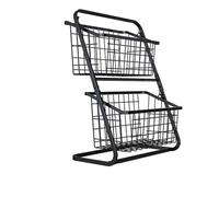 RUWLFE Scaffale for organizer da cucina rimovibile a doppio strato for condimenti for frutta e verdura, cestino in ferro, for bagno, portaoggetti for cosmetici per Tavolo da Cucina