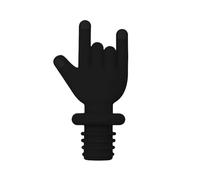 RUWLFE Tappi for Vino in Silicone con Gesto da 4 Pezzi per Vino | Tappi for bottiglie di vino in silicone morbido sigillanti for bottiglie for bevande(Black)