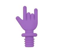 RUWLFE Tappi for Vino in Silicone con Gesto da 4 Pezzi per Vino | Tappi for bottiglie di vino in silicone morbido sigillanti for bottiglie for bevande(Purple)
