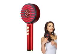 Ruwshuuk Applicatore di olio per capelli, massaggiatore per cuoio capelluto, pettine multifunzione - Pettine massaggiatore elettrico, 3 modalità di massaggio per capelli, spazzola applicatore per