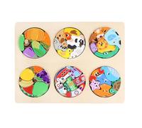 Ruwshuuk Bambini puzzle in legno, puzzle in legno per bambini, Puzzle in età prescolare puzzle per bambini, Stumpini del cesto di Pasqua, tavole da teaser per cervello educativo per bambini