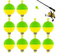 Ruwshuuk Boe da Pesca Ponderate Per La Pesca, Dieci Pezzi Schiuma Ponderata Bobber, Forma Ovale Pulsante Boe Eva Schiuma Accessori Da Pesca Per Orata Persico, Trota