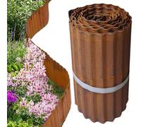 Ruwshuuk Bordo per Giardino, Delimitazione Prato, Recinzione Flessibile Ondulata 10 Metri per Parete Patio Viale Ghiaia Sentiero Giardino Esterno