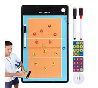 Ruwshuuk Cartellina portablocco per allenatori di pallavolo, magnetica a secco, per allenatori di pallavolo, forniture per allenatori di pallavolo con campo completo e mezzo per allenamento e