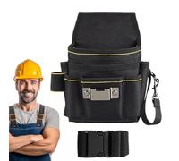 Ruwshuuk Cintura portautensili - per attrezzi da carpentiere, elettrica compatta resistente agli con chiusura rapida per lavori elettrici ed esterni