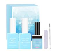 Ruwshuuk Detergente delicato per unghie, gel per unghie, detergente per | unghie, detergente per unghie a prova di perdite, solvente per unghie con tampone per unghie e spingicuticole per salone a ca
