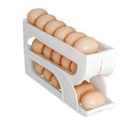 Ruwshuuk Dispenser automatico per uova | Portauova automatico a 3 livelli | Contenitore organizer per uova, porta uova, salvaspazio da cucina per armadio frigorifero