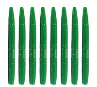 Ruwshuuk Esca in gomma a forma di verme - 8 esche da pesca persico, esche da pesca simulate, esche da pesca riutilizzabili, per acqua salata, pesce persico, acqua dolce