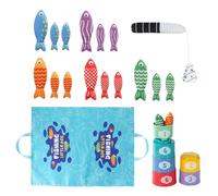 Ruwshuuk Giocattolo da pesca, gioco da pesca per bambini, classificazione di giocattoli per bambini per imparare a pescare, giocattolo educativo da gioco sicuro e per l'azione