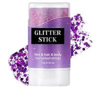 Ruwshuuk Glitter Stick Per Capelli,Glitter Per Il Viso Per Trucco Festival | Accessori per Trucco Cosmetico con Scintillio e Effetto Brillante Amico della Pelle per Feste Scuola e Spettacoli