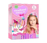 Ruwshuuk Kit per realizzare fasce per capelli per ragazze,Kit per fasce per capelli,Gioco per creare fasce per capelli - Kit per realizzare fasce per capelli alla moda, realizzato 10 fasce per