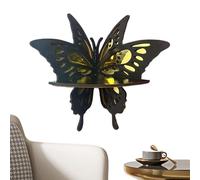 Ruwshuuk Mensola Farfalla Angolare,Scolapiatti Murali Decorativi con Farfalle | Scaffale in Legno Stile Retrò per Camera, Ufficio, Bagno e Decorazioni Domestiche