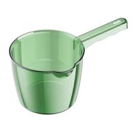 Ruwshuuk Pala per acqua, cucchiaio per acqua, tazza da bagno trasparente, forte ed efficiente con manico lungo per bagno, per verdure, bambini, cucina, bagno