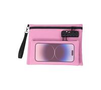 Ruwshuuk Portafoglio con serratura - Organizer con chiusura lampo per documenti - Portatile doppio strato grande per hotel, scuola, ospedale, casa, campeggio, viaggio, rosa. , Siehe Beschreibung, Vedi