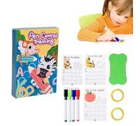 Ruwshuuk Pratica scrittura a mano per bambini, allenamento per il controllo della , libro da disegno per allenamento con controllo della , libro di pratica di scrittura, impugnature per