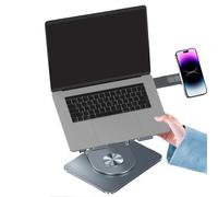 Ruwshuuk Rialzo per computer portatile, ergonomico, pieghevole, in metallo, con supporto magnetico per telefono, supporto da scrivania per laptop, per letto, casa, divano, lavoro, studio, cucina, aula